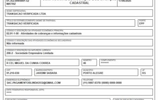 TRANSACAO VERIFICADA LTDA
